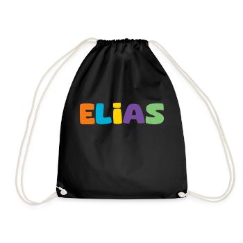 Name - Elias - Turnbeutel - Schwarz - Vorne