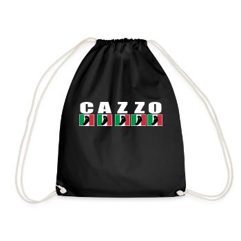 Italiener, Italienischer Spruch - Turnbeutel - Schwarz - Vorne
