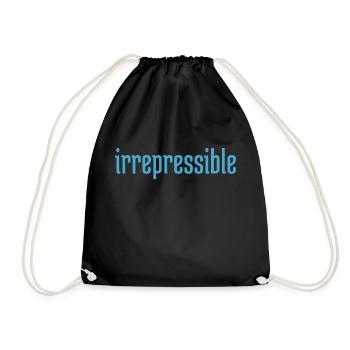 Irrepressible - Drawstring Bag - black - Front