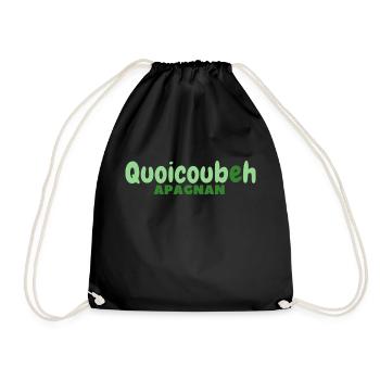 Quoicoubeh apagnan Humour pour Collégiens - Sac de sport léger - noir - Devant