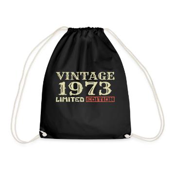 1973 Vintage: Einzigartiges Retro-Geschenk zum 51. Jahrestag - Turnbeutel - Schwarz - Vorne