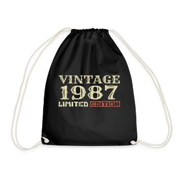 1987 Vintage :37e Anniversaire Cadeau Rétro Unique - Sac de sport léger - noir - Devant
