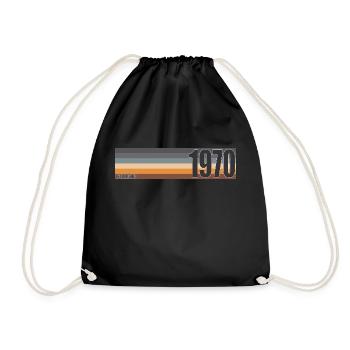 Established 1970 Classic original birthday gift - Drawstring Bag - black - Front