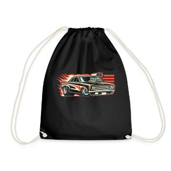 Course de voitures de dragsters - Cadeau pour les fans de sport automobile ! - Sac de sport léger - noir - Devant