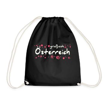 Österreich - Turnbeutel - Schwarz - Vorne