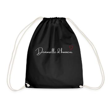 Red Heart Bridesmaid - Drawstring Bag - black - Front