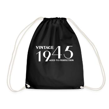 Vintage 1945 aged to perfection - Sac de sport léger - noir - Devant