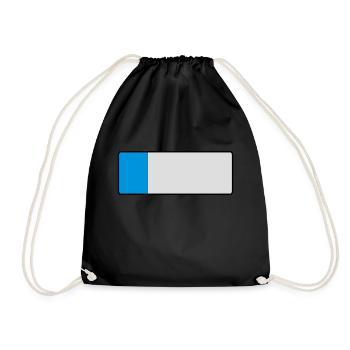 _blank_kurz - Drawstring Bag - black - Front
