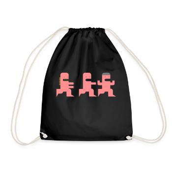 Cartoon Monster jagd Zombies Geschenk Apokalypse - Drawstring Bag - black - Front