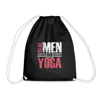 Real Men Do Yoga - Turnbeutel - Schwarz - Vorne