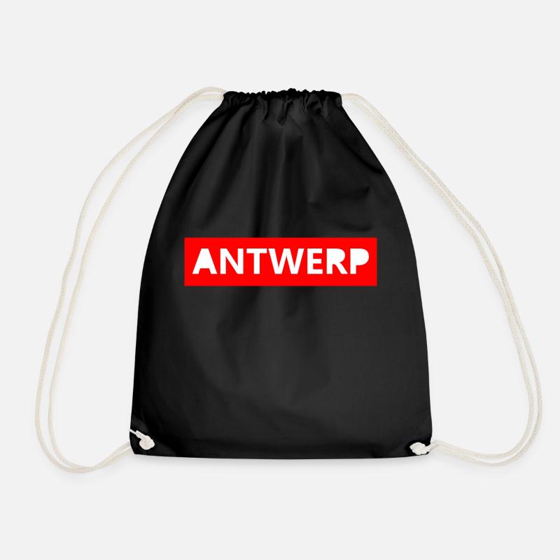 Antwerpen Rot - Turnbeutel - Schwarz