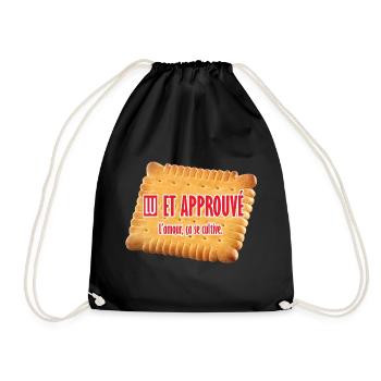 T-shirt humour cadeau offrir lu et approuvé - Sac de sport léger - noir - Devant