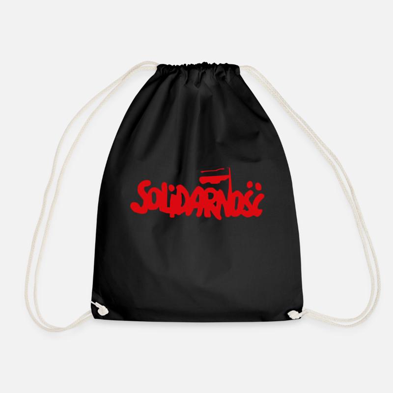 Solidarität - Solidarnosc - Turnbeutel - Schwarz