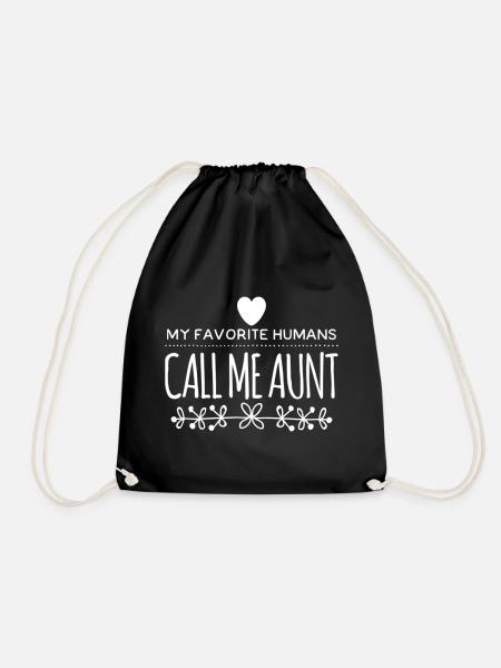 My Favorite Humans Call Me Aunt - Turnbeutel - Schwarz