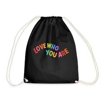 Love who you are - Sac de sport léger - noir - Devant