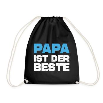 Papa Ist Der Beste - Turnbeutel - Schwarz - Vorne
