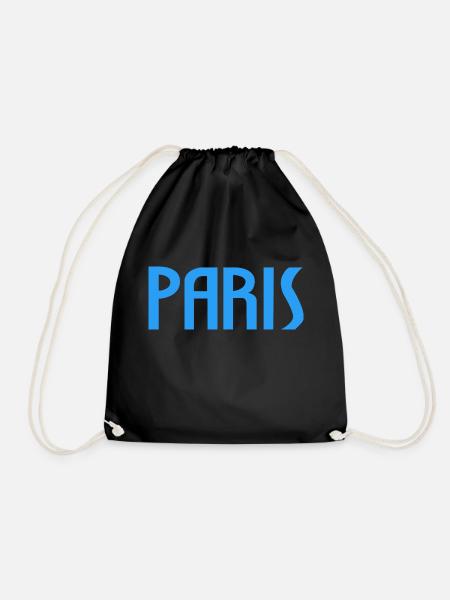 Paris - Drawstring Bag - black