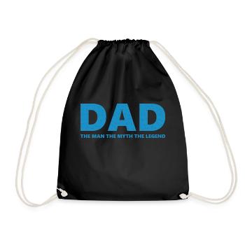 Dad Man Myth Legend - Turnbeutel - Schwarz - Vorne