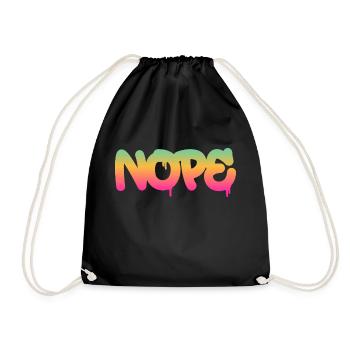 Nope - Einfach mal Nein sagen! - Turnbeutel - Schwarz - Vorne