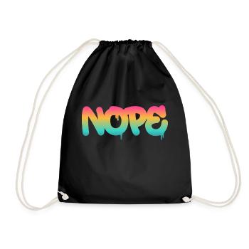 Nope - Einfach mal Nein sagen! - Turnbeutel - Schwarz - Vorne