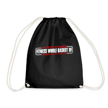 Fitness Whole Basket Of Wings In My Mouth 4 - Turnbeutel - Schwarz - Vorne