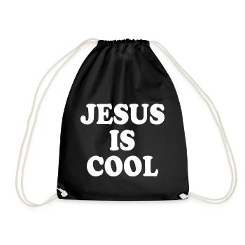 Jesus is cool - Drawstring Bag - black - Front