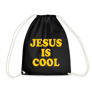 Jesus is cool - Drawstring Bag - black - Front