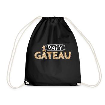 Papy gâteau. - Sac de sport léger - noir - Devant