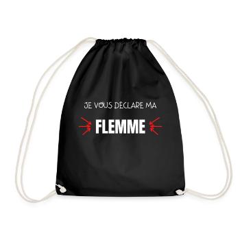 je vous déclare ma flemme - Sac de sport léger - noir - Devant