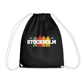 Stockholm - Drawstring Bag - black - Front