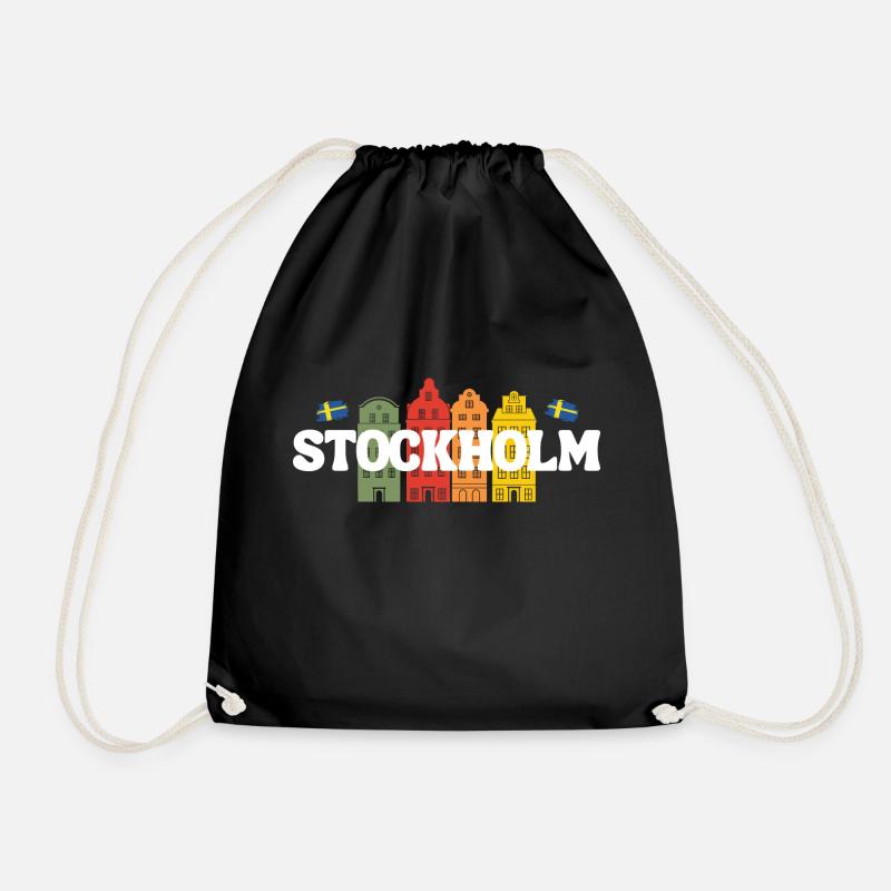 Stockholm - Turnbeutel - Schwarz
