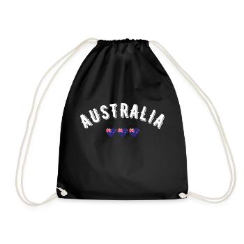 Australien - Turnbeutel - Schwarz - Vorne