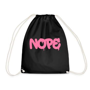 NOPE - sei kein ja-Sager! - Turnbeutel - Schwarz - Vorne
