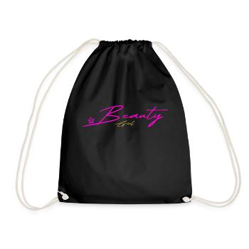 Beauty Girl Crown Pink - Drawstring Bag - black - Front