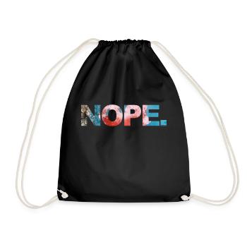 NOPE - sei kein ja-Sager! - Turnbeutel - Schwarz - Vorne