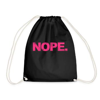 NOPE - don't be a yes-man! - Drawstring Bag - black - Front