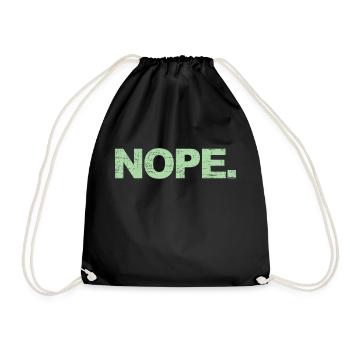 NOPE - don't be a yes-man! - Drawstring Bag - black - Front