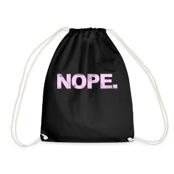NOPE - don't be a yes-man! - Drawstring Bag - black - Front