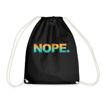 NOPE - don't be a yes-man! - Drawstring Bag - black - Front