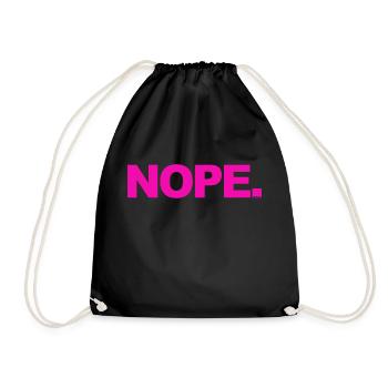 NOPE - don't be a yes-man! - Drawstring Bag - black - Front