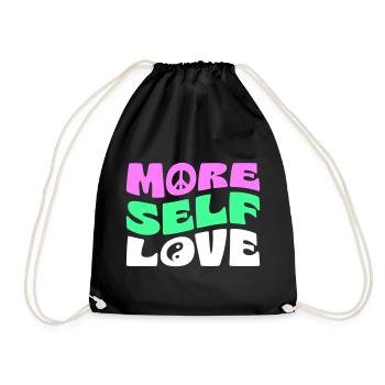 MORE SELF LOVE - Drawstring Bag - black - Front