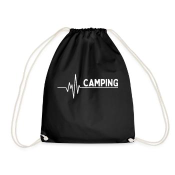I love camping - Turnbeutel - Schwarz - Vorne