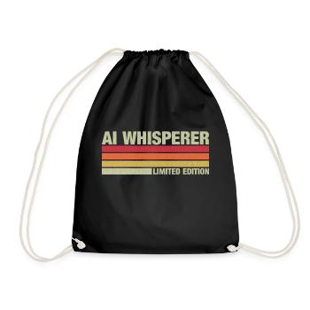 AI Whisperer - Turnbeutel - Schwarz - Vorne