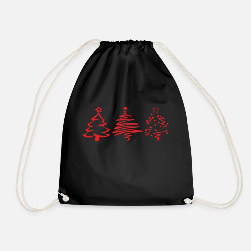 Weihnachtsbaum - Turnbeutel - Schwarz