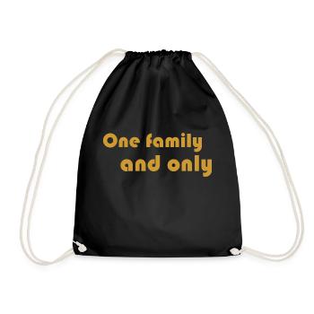 One family and only - Drawstring Bag - black - Front