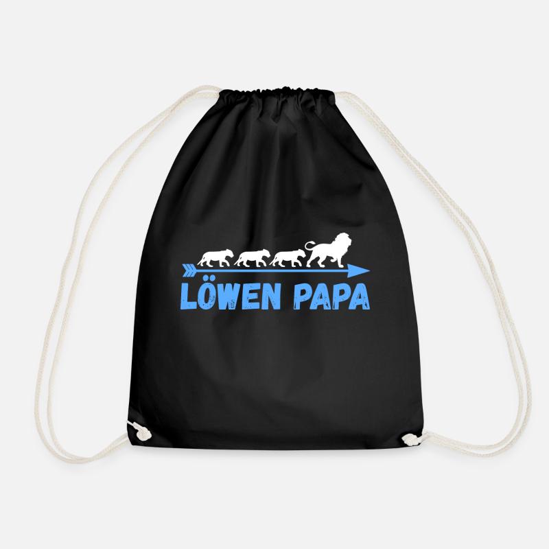 Vater Löwen Papa - Turnbeutel - Schwarz