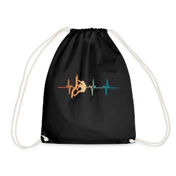 Battement de cœur escalade - Sac de sport léger - noir - Devant