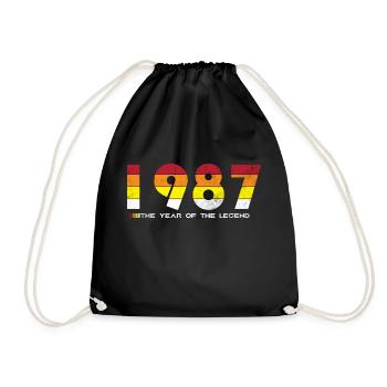 Millésime 1987 - L’année de la légende - Rétro 37 - Sac de sport léger - noir - Devant