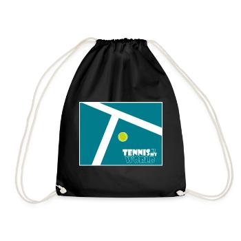 TENNIS WORLD - Tennis is my World - Drawstring Bag - black - Front