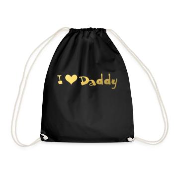 i love daddy Herz bdsm - Turnbeutel - Schwarz - Vorne